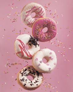 Картина на стекле 40x50 см. Розовые пончики Ekoramka SE-102-139