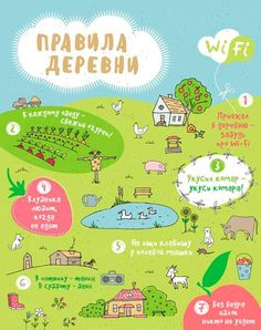 Картина на холсте 40x50 см "Правила деревни" Ekoramka HE-102-236