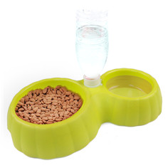 Миска для домашних животных Bobo, двойная с автопоением, зеленая Bo&Bo