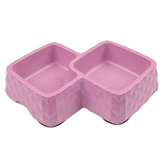 Миска для домашних животных Bobo, двойная, 29.9x18.9x5.5см, 360+430 мл, фиолетовый Bo&Bo