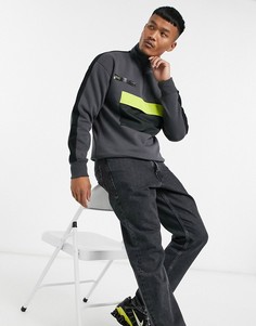 Серый свитшот с короткой молнией Jack & Jones Core