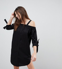 Пляжное платье-рубашка с открытыми плечами Monki-Черный