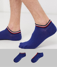 2 пары темно-синих спортивных носков с полосками Tommy Hilfiger-Темно-синий