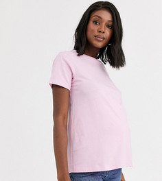 Розовая футболка из органического хлопка с круглым вырезом ASOS DESIGN Maternity-Розовый