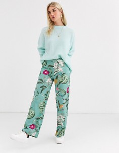 Широкие брюки с цветочным принтом Vero Moda-Мульти