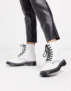 Белые кожаные ботинки Dr Martens Pascal-Белый