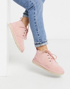 Розовые ботинки со шнуровкой UGG Neumel-Розовый