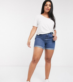 Синие джинсовые шорты в винтажном стиле Vero Moda Curve-Синий