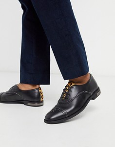 Черные кожаные ботинки с заклепками Feud London-Черный