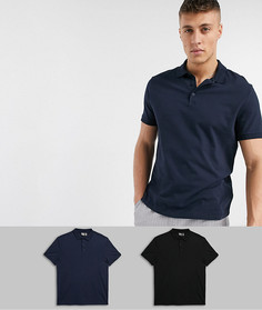 Поло из органического хлопка ASOS DESIGN - Набор из 2 шт. со скидкой-Мульти
