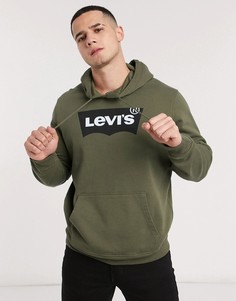 Худи оливково-зеленого цвета с логотипом Levis-Зеленый Levis®