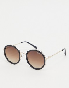 Черные круглые солнцезащитные очки Quay Australia-Черный