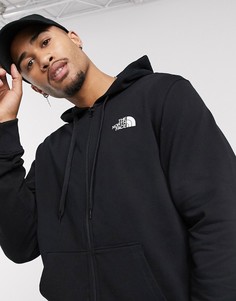 Худи черного цвета на молнии The North Face Open Gate-Черный
