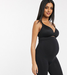 Моделирующие черные шорты с посадкой над животом Mamalicious Maternity-Черный Mama.Licious