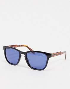 Черные квадратные солнцезащитные очки в черепаховой оправе Quay Australia Hardwire-Черный