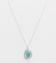 Эксклюзивное серебряное ожерелье с подвеской из бирюзы Kingsley Ryan-Серебряный