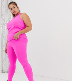 Ярко-розовые леггинсы ASOS 4505 Curve-Розовый