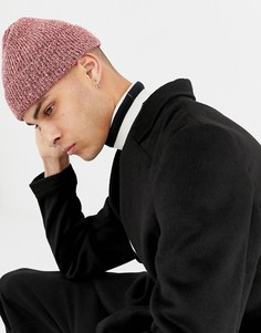 Розовая шапка-бини ASOS DESIGN-Розовый