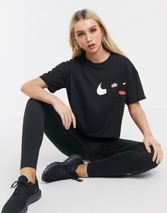 Черная футболка с логотипом Nike Training Icon Clash-Черный