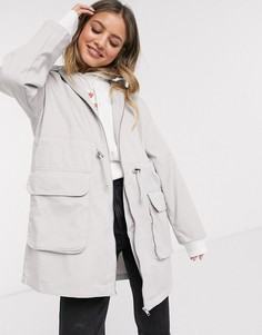 Серая легкая парка ASOS DESIGN-Розовый