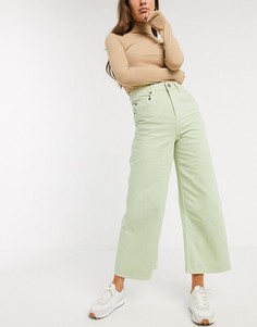 Широкие джинсы лаймового цвета ASOS DESIGN Premium-Зеленый