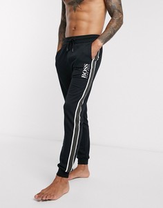 Черные джоггеры от комплекта с кромкой манжетом и логотипом BOSS bodywear Authentic SUIT 5-Черный