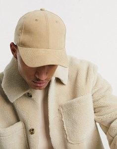 Бежевая бейсболка ASOS DESIGN-Коричневый