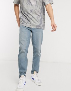 Голубые суженные книзу джинсы стретч ASOS DESIGN-Синий