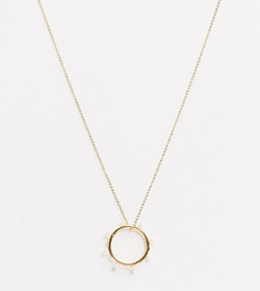 Эксклюзивное позолоченное ожерелье с искусственным жемчугом Orelia-Золотой