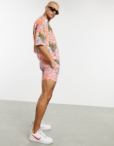 Короткие шорты для плавания с принтом от комплекта ASOS DESIGN-Мульти