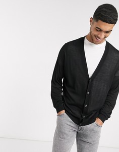 Черный вязаный кардиган ASOS DESIGN