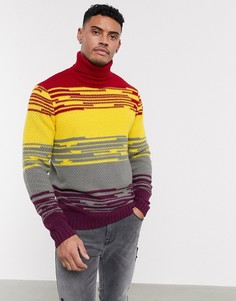 Водолазка в разноцветную полоску ASOS DESIGN-Мульти