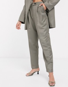 Свободные темно-серые брюки ASOS DESIGN-Серый
