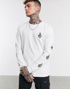 Белый лонгслив Volcom