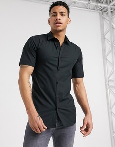 Черная рубашка с короткими рукавами Only & Sons-Черный