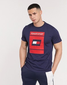Футболка с графическим принтом Tommy Hilfiger Sport-Темно-синий