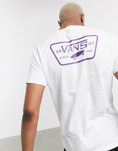 Белая футболка с фиолетовым принтом Vans-Белый