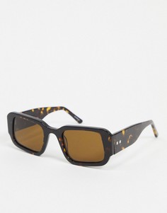 Черепаховые солнцезащитные очки в прямоугольной оправе Spitfire-Коричневый