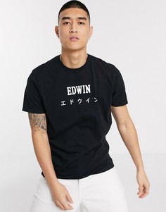 Черная футболка с логотипом Edwin-Черный