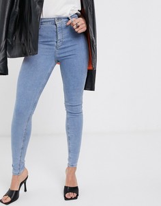 Джинсы с выбеленным эффектом Tosphop-Синий Topshop