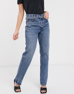 Джинсы в винтажном стиле Topshop-Синий