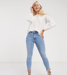 Джинсы с рваным нижним краем Topshop Petite-Синий