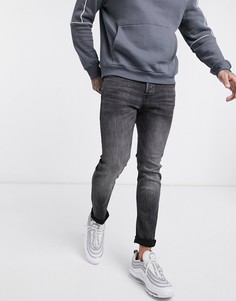 Черные суженные книзу джинсы Jack & Jones-Черный