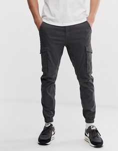 Серые брюки карго с манжетами Jack & Jones Intelligence-Серый
