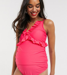 Топ-танкини с оборками Unique 21 Maternity-Розовый