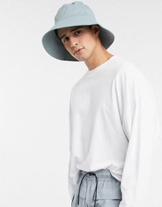 Голубая панама от комплекта с широкими полями ASOS DESIGN-Синий