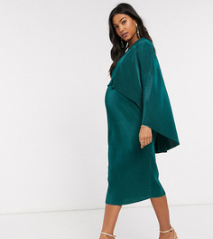Платье миди с кейпом ASOS DESIGN Maternity-Зеленый