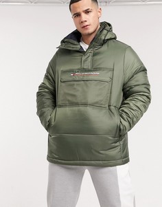 Зеленая утепленная куртка со вставкой Tommy Sport-Зеленый