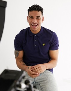 Темно-синее узкое поло Lyle & Scott-Темно-синий