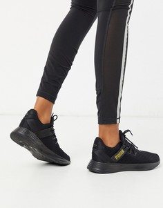 Черные кроссовки с золотистыми вставками Puma Radiate XT-Розовый